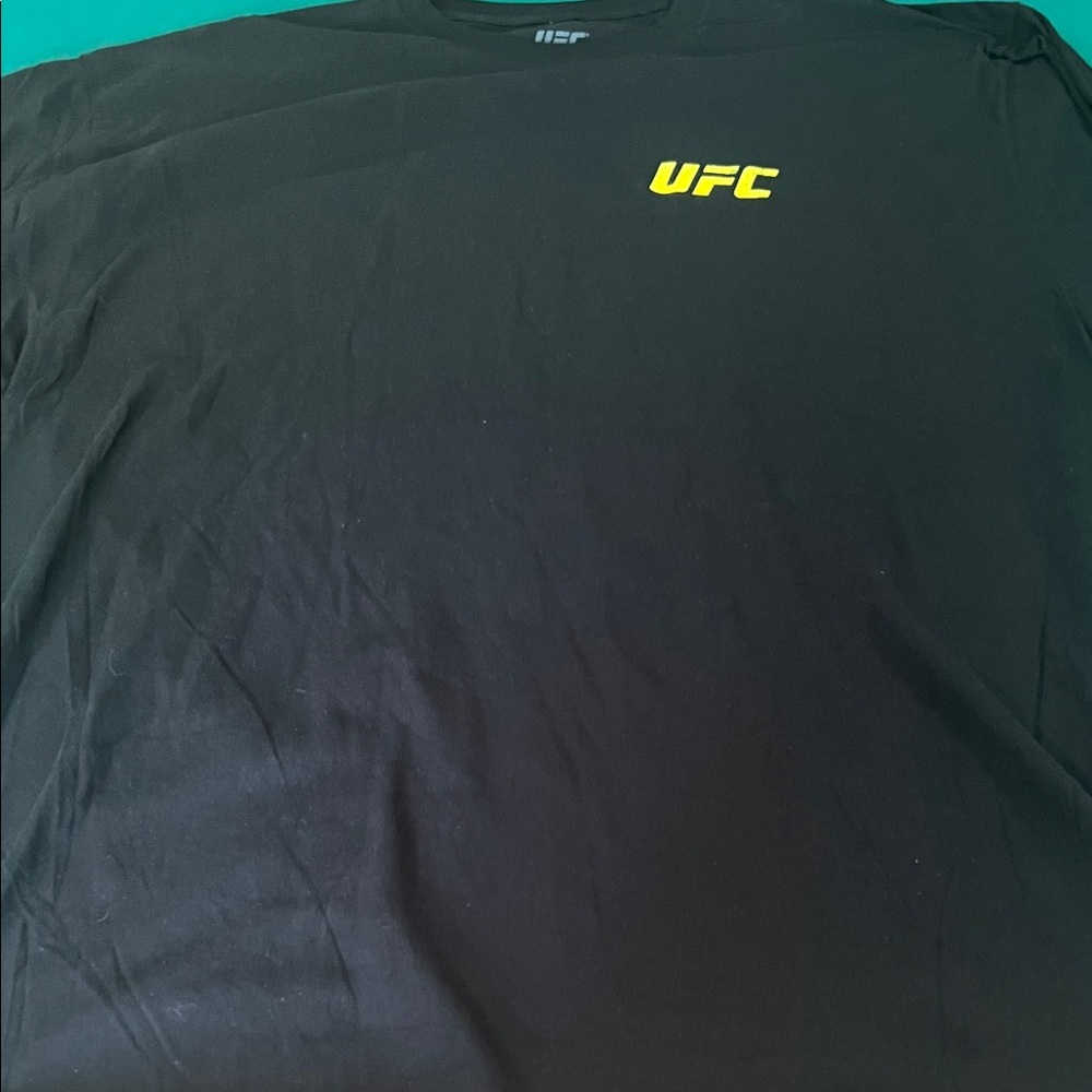 UFC Black Tee with Teal and Yellow Newark Graphic NWOT - Picture 3 of 3